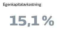 Egenkapitalavkastning 15,1 %